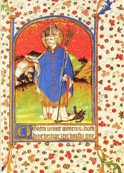 San Agustín. Miniatura. Libro de oraciones. Anónimo. Alemania (primera mitad del siglo XV). British Library de Londres