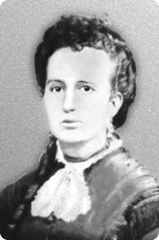 Fotografía de Paz Domínguez Quintanar (1838-1898), tomada hacia 1875, poco después de su matrimonio con Cándido Madaleno. Hacer click para verla ampliada.